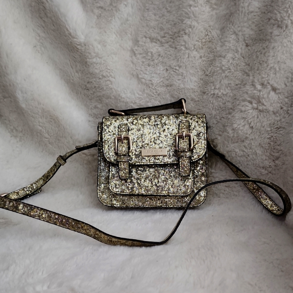 Kate Spade Glitter Girl Scout Crossbody Micro Bag Purse - Picture 2 of 7